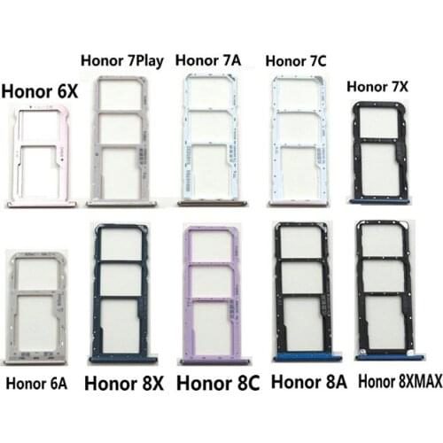 1PCS New Sim Card Slot Tray Holder Replacement Parts For Huawei Honor 6X 6A 7 7X 7A 8C 8X