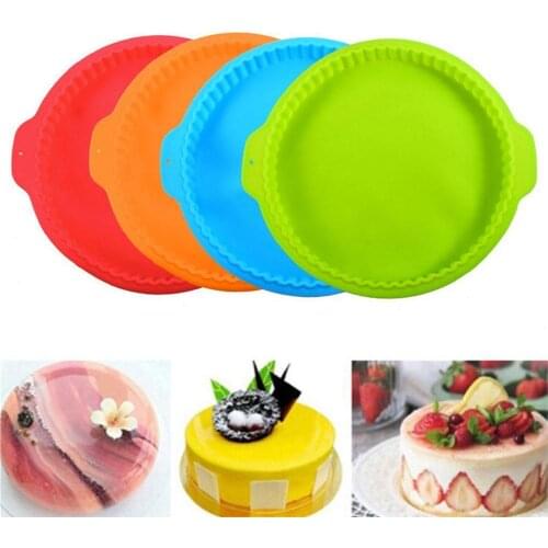 10 Inch Pizza Round Wave Edge Silicone Baking Pans Tray Thin Toast Cake Bread Cookie Pizza Pie Loaf Mold Kitchen Handmade M X2R6