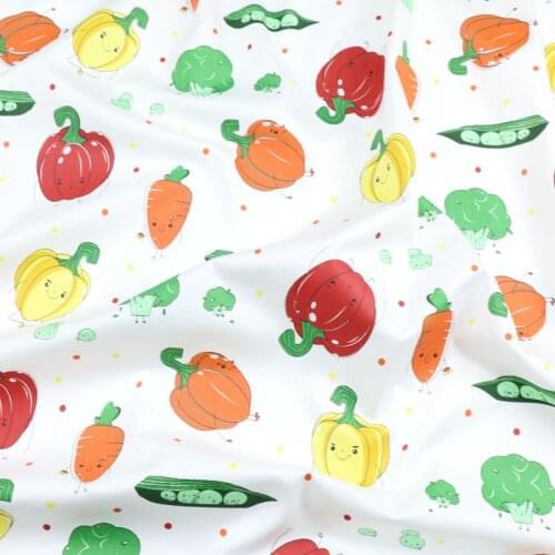 160cm*50cm squash vegetables cotton fabric DIY bedding quilting apparel dress patchwork fabric kids handwork curtain decor cloth