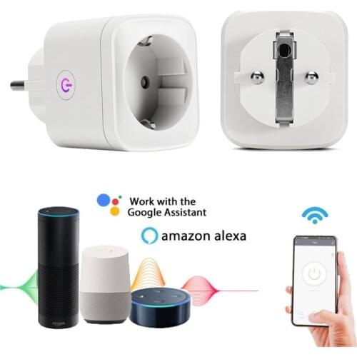 16A WiFi Socket EU Plug Switch For Tuya Smart Life APP Power Monitor Remote Control Automation Work With Alexa Google Home