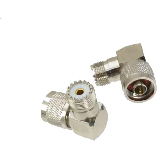 1pce UHF SO239 SO-239 female to N male right angle adapter connector 16x16mm