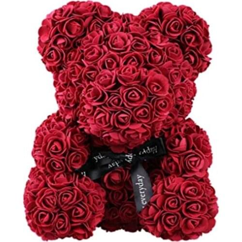 2020 Romantic Valentines Day Plush Rose Teddy Bear Cute Christmas Wedding Present Girlfriend Valentines Day Gift Drop shipping
