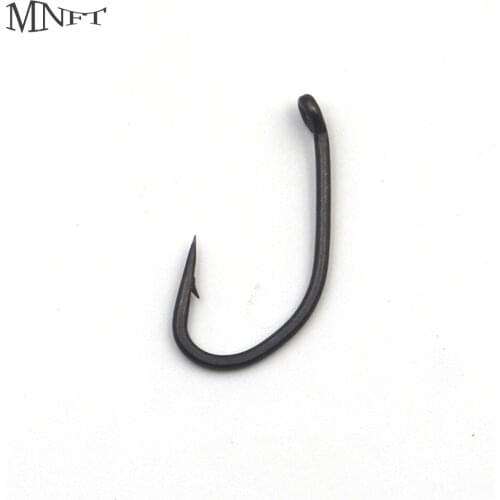 MNFT 30PCS Matt Black Coating Carp Fishing Hook Barbed, 6# , 8# For Carp Fishings