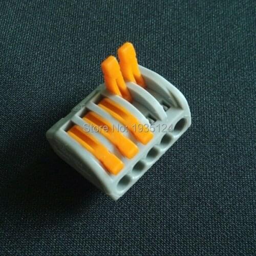 5 pcs 222-415 (PCT215)Universal Compact Wire Wiring Connector 5 pin Conductor Terminal Block With Lever 0.08-2.5mm2