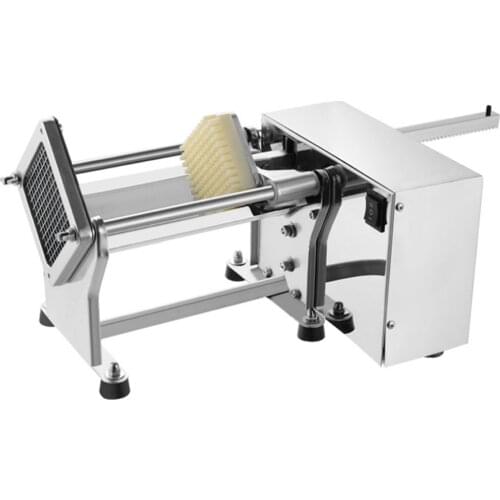 60W Electric French Fries Cutter Stainless Steel Potato Chips Cutting Making Machine Slicer Chipper With 0.6/0.9/1.3cm Knives