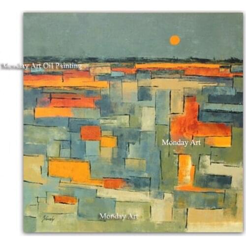 Abstract Art Pop Art 100% Hand painted Abstract Oil Painting Life Road on Canvas Modern Wall Art Picture free shipping