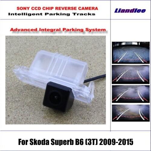 Car Intelligentized Reverse Camera For Skoda Superb B6 2009-2015 Rear View Back Auto Dynamic Guidance Tracks CAM