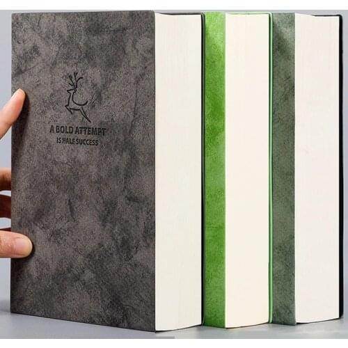 A6/A5 Blank Notebook Thickened Student Horizontal Line Soft Leather Notebooks Super Thick Cartoon Drawing Notepad Hand Account