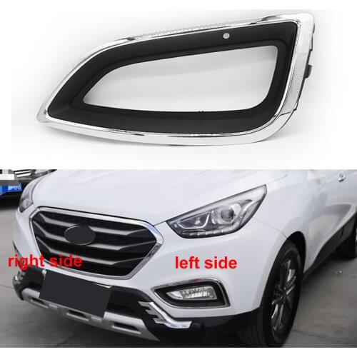 For Hyundai ix35 2014 2015 2016 Fog Lamp Shell Front Bumper Grille Driving Lamp Cover Fog Light Cover