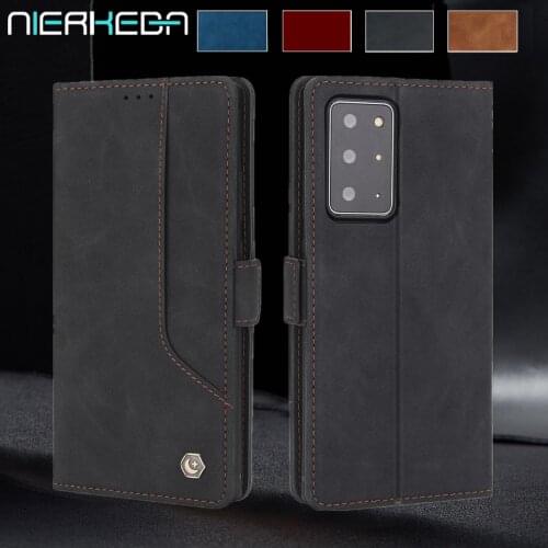 Luxury Leather Case For Samsung Galaxy Note 20 Ultra Flip Magnetic Wallet Cover For Note20 Ultra Card Slots Kickstand Phone Etui
