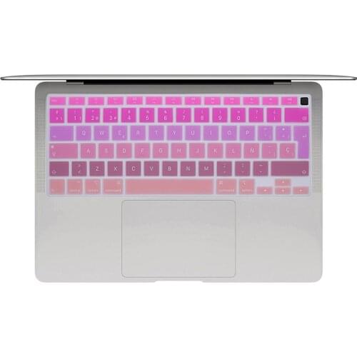 SDYIGOE Spanish Laptop color silicone Keyboard Cover For Macbook Air13 A2179 Protective film keyboard case For Apple Air13 2020
