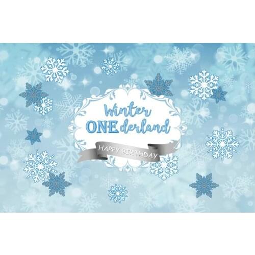 Baby Blue Winter Scenery Photography Background Holiday Celebration Party Decor Photo Booth Studio Prop