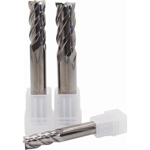 1pcs 8mm 10mm 12mm End Mill long 75mm 100mm 4Flute Straight Cermet Flat Endmills CNC Router Bits Cutting Milling Machine Tools