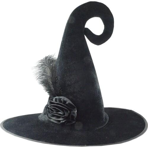 Halloween Witch Wizard Hat Party Costume Headgear Hallowen Fancy Dress Party Costumes Decoration Accessories for Adult Women Men