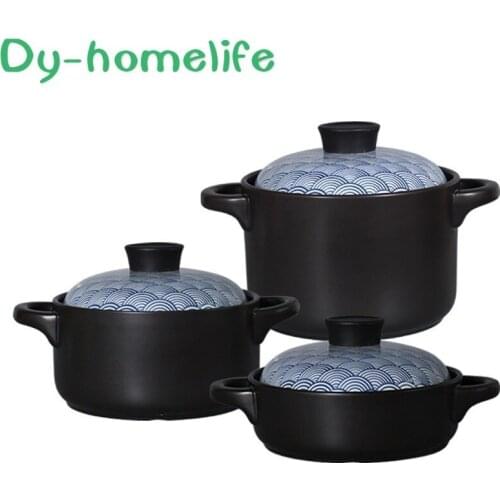 Ceramic Casserole Japanese-style Underglaze Soup Pot Pot Stew Home Kitchen Supplies Open Flame High Temperature Multi-size