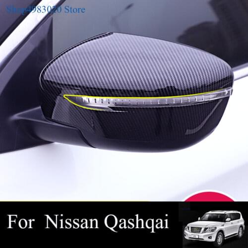 ABS PLASTIC CARBON FIBER REARVIEW SIDE MIRROR COVER FOR Serena C27 Murano Z52 QASHQAI J11 Rogue X-Trail T32