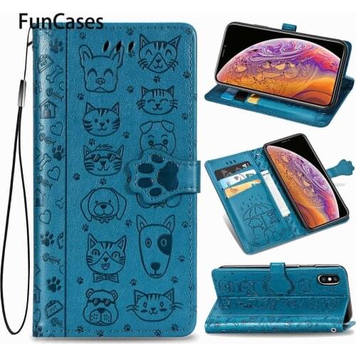 Cute Cat Head Phone Accesories Case sFor carcaso Xiaomi CC9 Phone Protector sFor Xiaomi funda Mi CC 9 E 9E PU Leather Flip Case