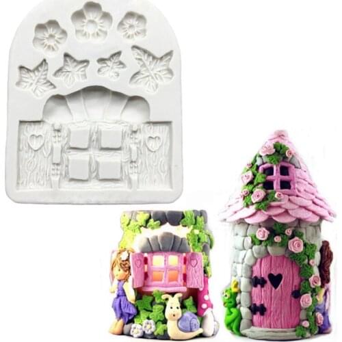 Cartoon Window Shape 100% Platinum Silicone Sugarcraft Mould, Fondant Cake Decorating Tools Bakeware