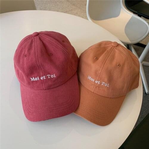 2021 New Casual Baseball Cap For Women And Men Fashion Moi Et Toi Embroidery Hat Boys Girls Snapback Hat Visors Cap