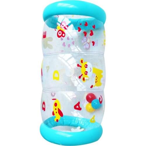 New Baby Crawling Toys Educational Inflatable PVC Roller Baby Toys Crawling Learning Roller With Bells Infants Early Education