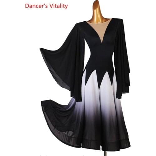 Ballroom dance clothes for women ballroom waltz dress Tango spandex dresses custom adult child Profession Competition Clothing