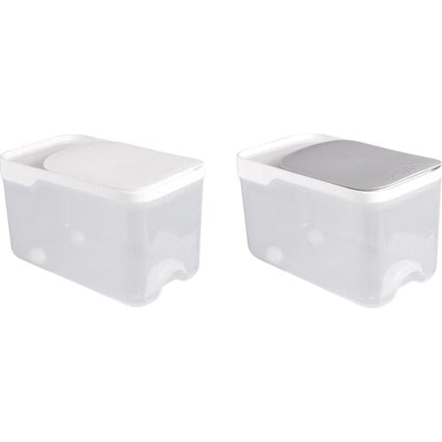 Plastic 5Kg Rice Grain Storage Box Sealed Moisture-proof Large Pet Food Storage Container Mildew Anti-Oxidation