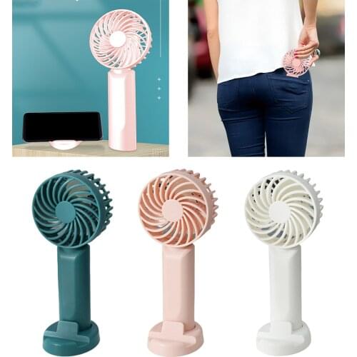Portable Handheld Fan USB Rechargeable With Phone Holder 3 Speed Mini Fan for Home Office Outdoor Travelling Room Household Use