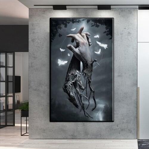 Hurt Withered Finger Canvas Art Painting Hang In Hand Wall Art Posters Prints Wall Pictures for Living Room Cuadros Home Decor