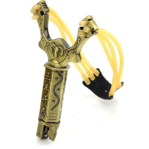 Alloy slingshot, outdoor hunting fishing shooting a slingshot. Outdoor shooting toys, childrens classic toys