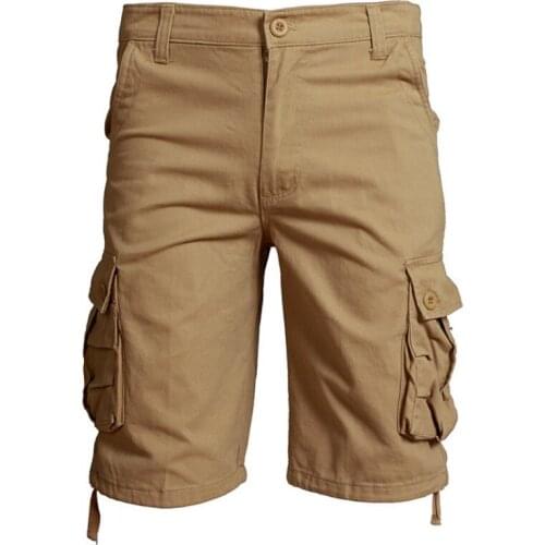 Multi Pocket Plus Size Cargo Shorts Mens Summer Loose Straight Cotton Overalls Short Trousers Outdor Riding Hiking Sport Shorts