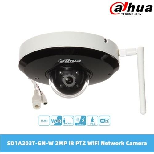 Dahua 2MP 3x Starlight IR PTZ Wi-Fi Network Camera IP67 IVS H.265+ & H.264 1080P WDR SD1A203T-GN-W