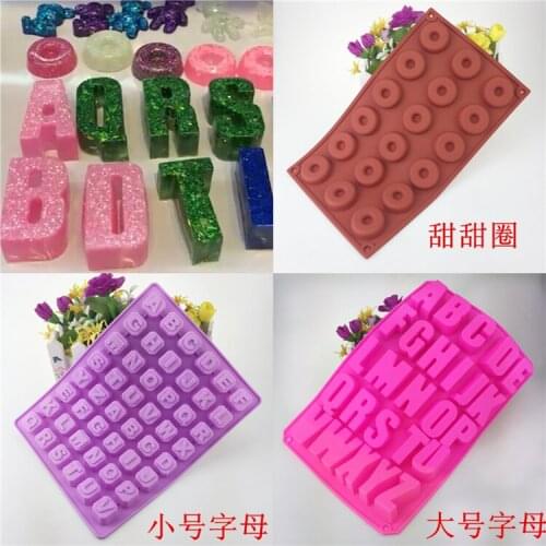 Donut Letter Sugarcraft Silicone Mold Polymer Clay Candy Chocolate Moulds Fondant Moule Silicone Wholesale