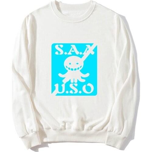 Assassination Classroom Sweatshirt Unisex Long Sleeve Hoodies Hooded Pullover Tops Blouse With 6 Colors Soild Sweatshirts