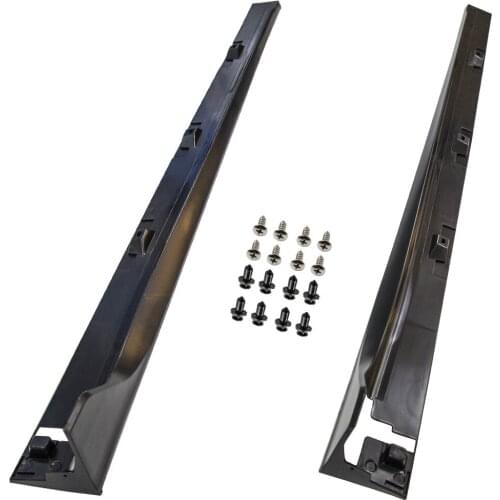 Skirt Extension+ Red Strip For Civic Sedan Tr Style Carbon Texture Side 2016 2017 2018 2019 2020 2021