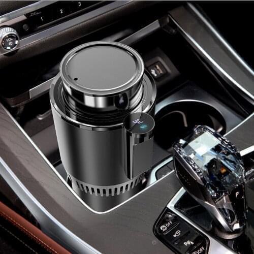Touch Screen Cooling Beverage Drinks Cans Smart Car Cup Holder Cooler Warmer Auto Cup Drink Holder for Camping Travel Driving