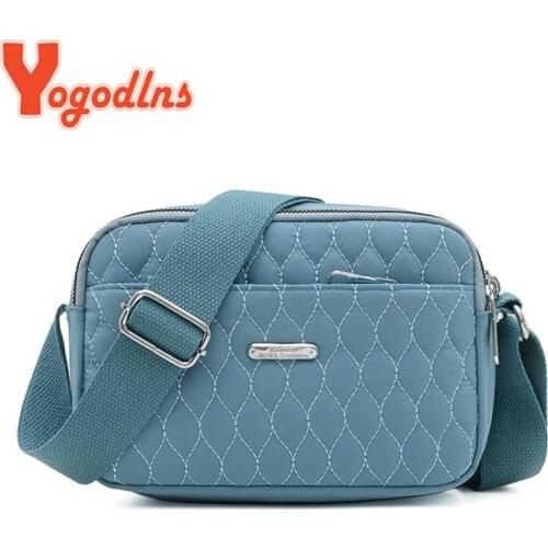 Yogodlns Casual Nylon Shoulder Bag for Women Multifunction Messenger Handbag and Purse Fashion Crossbody Bag Shopping Phone Purs