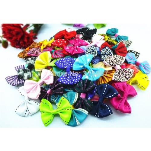 6pcs/lot princess Leopard print dot stripe ribbon Bow Hair Clips bows Hairpin Hair Accessories