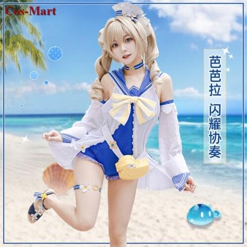 Game Genshin Impact Barbara Cosplay Costume Shining Kanadeai Cute Summer Swimsuit Female Activity Party Role Play Clothing XS-XL