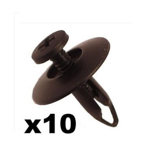 10x 6mm For Hole Plastic Rivet Trim Panel Retainer Clips