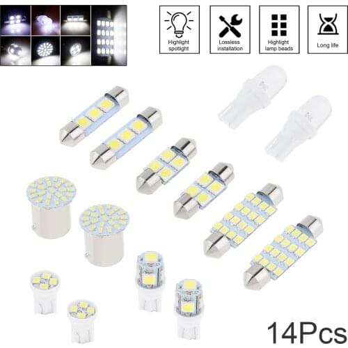 14pcs/set 31mm 6SMD Leds & 36mm 3SMD Led & 41mm 16SMD Leds & T10 5SMD/ 0.2w/ 4-SMD/1157 1206 22SMD Led Dome License Plate Lights