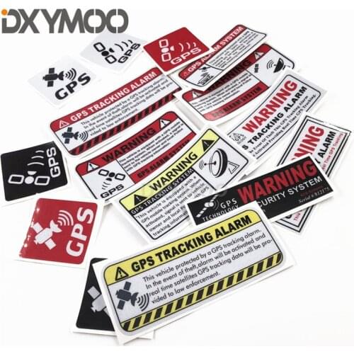 2x GPS Tracking Alarm System Car Sticker Decals Warning Anti-theft Motorcycle Bike Sticker