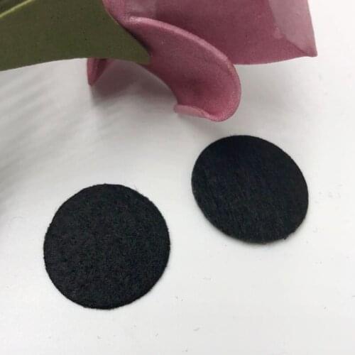 20pcs Felt 25mm Circle Appliques -Black Free Shipping F025