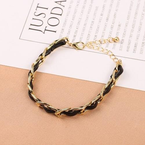 2021 Fashion Simple Hand Woven Leather Bracelet Charm Womens Party Bracelet Summer Travel Jewelry Accessories Anniversary Gift
