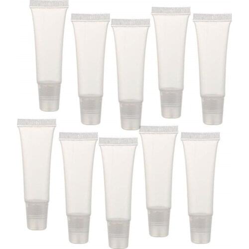 50 Pack 10Ml Lip Gloss Tubes Empty Lotion Refill Tubes Soft Squeeze Tubes for DIY Travel Distribution Bottle