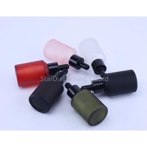 6pcs 60ml Frosted Drop Bottle Glass Aromatherapy Liquid Dropper Essential Basic Massage Oil Pipette Refillable Bottles