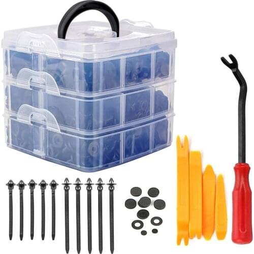 675Pcs Car Retainer Clips Fasteners Kit Fender Rivet Clips Kit Fit for Ford Toyota Honda Chrysle 16 Most Popular Sizes