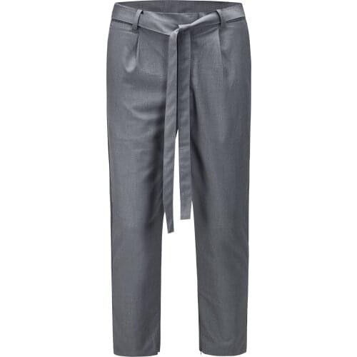 Men Solid Casual Work Trousers High Waist Ruffle Bow Tie Pants Dress Pant Suit