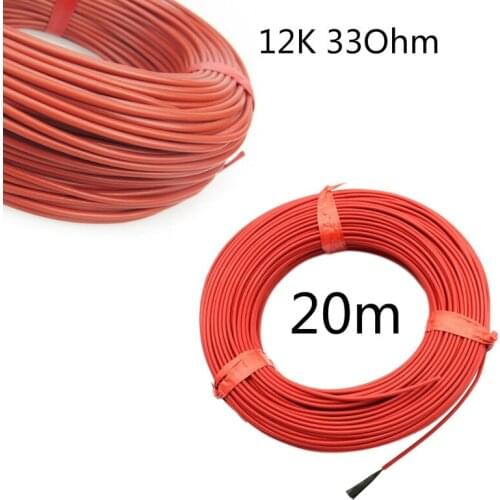20m Infrared Heating Cable 12K Carbon Warm Floor Cable Carbon Fiber Heating Wire Electric Hotline For Warm Floor/green House
