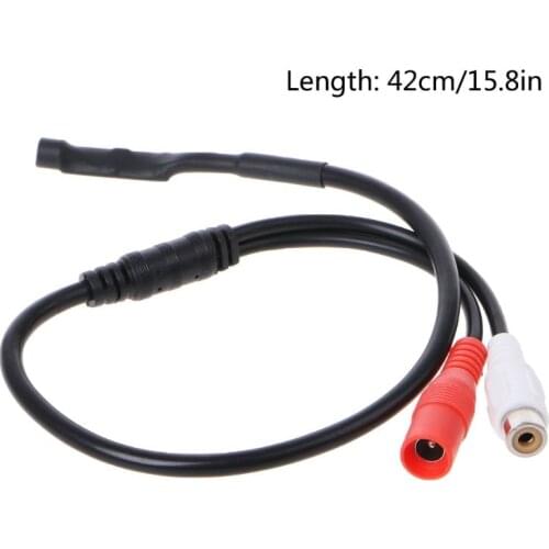 K5DB New Microphone Sensitive Pickup Cable For CCTV Security Monitor DVR Camera
