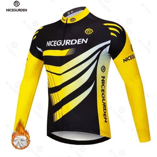 Mountain bike cycling clothes high quality unisex warm fleece winter cycling clothes long-sleeved jacket reflective strips